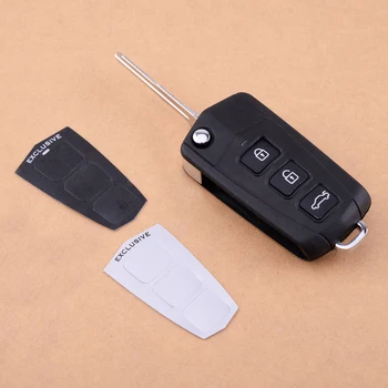 

beler 3 Buttons Car Flip Key Shell + Blank Refit Key Case Shell Remote Fob For HYUNDAI Sonata Genesis Coupe 2010 2011 2012 2013