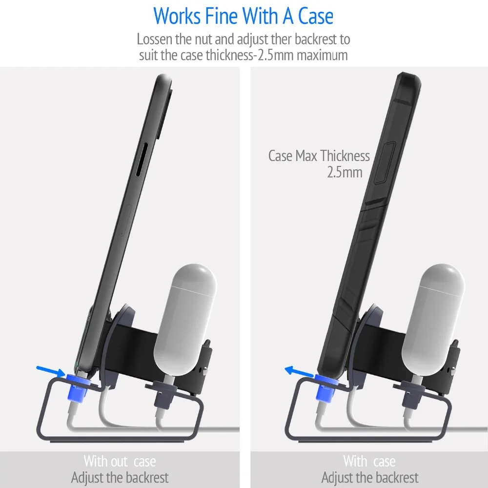 Подставка для airpods зарядная станция для apple watch 4 зарядная подставка 40 мм/44 мм/38 мм/42 мм для IPhone X/XR/XS Max/5/SE dock holder
