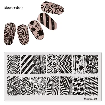 

Horror Blood Drops Zebra Nail Plates Art Print Stamping Plates Nail Polish Nails Template Manicure Stencil DIY Styling Tools
