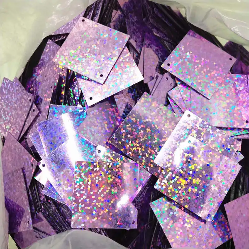30x30 Laser Violet 100 шт свободные плоской Блестки для рукоделий шторы «сделай сам» Аксессуары Свадебные украшения Свободные блестка - Цвет: 30x30 Laser Violet