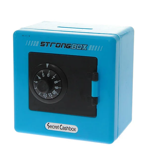 12 Digits Code Plastic Secret Cash box safe box novelty coin bank for