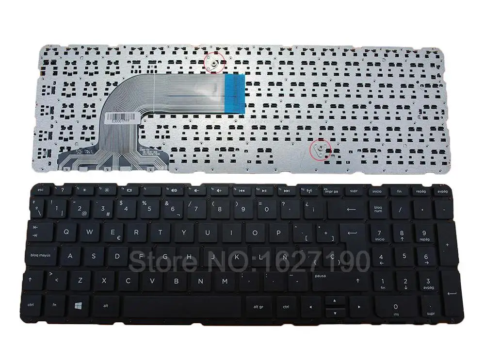 

SP Spanish Keyboard Laptop for HP Pavilion 15-e BLACK Without Frame Without Foil Win8 Notebook Keyboards With Free shipping