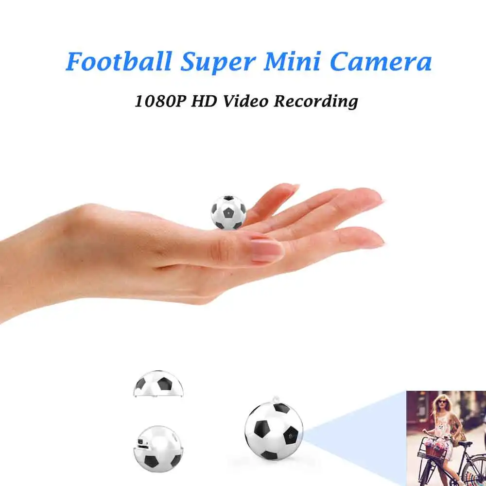 

Original Football Mini Camera 1080P HD Motion Detection Built-in Battery Video Recorder Camcorder Small DV Support 32GB SD Card
