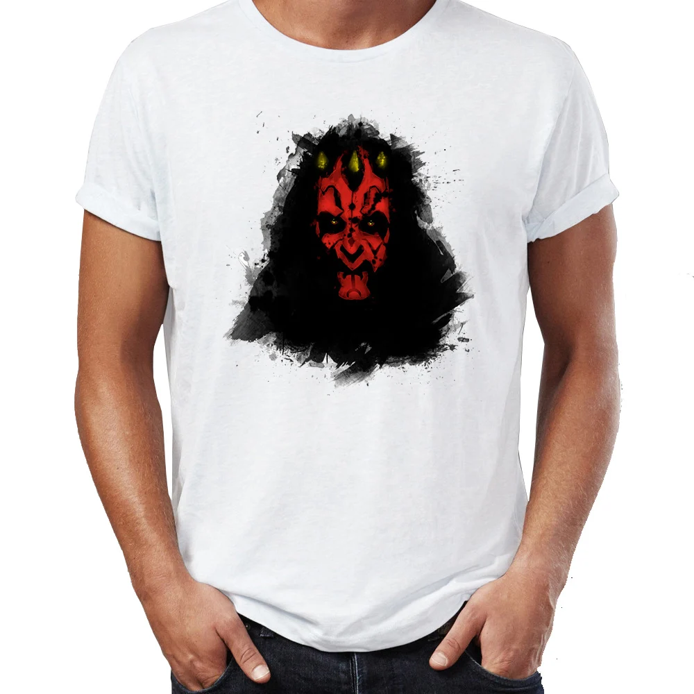 

Men's T Shirt Darth Maul Solo Star Wars Awesome Artwork Drawing Printed Tee
