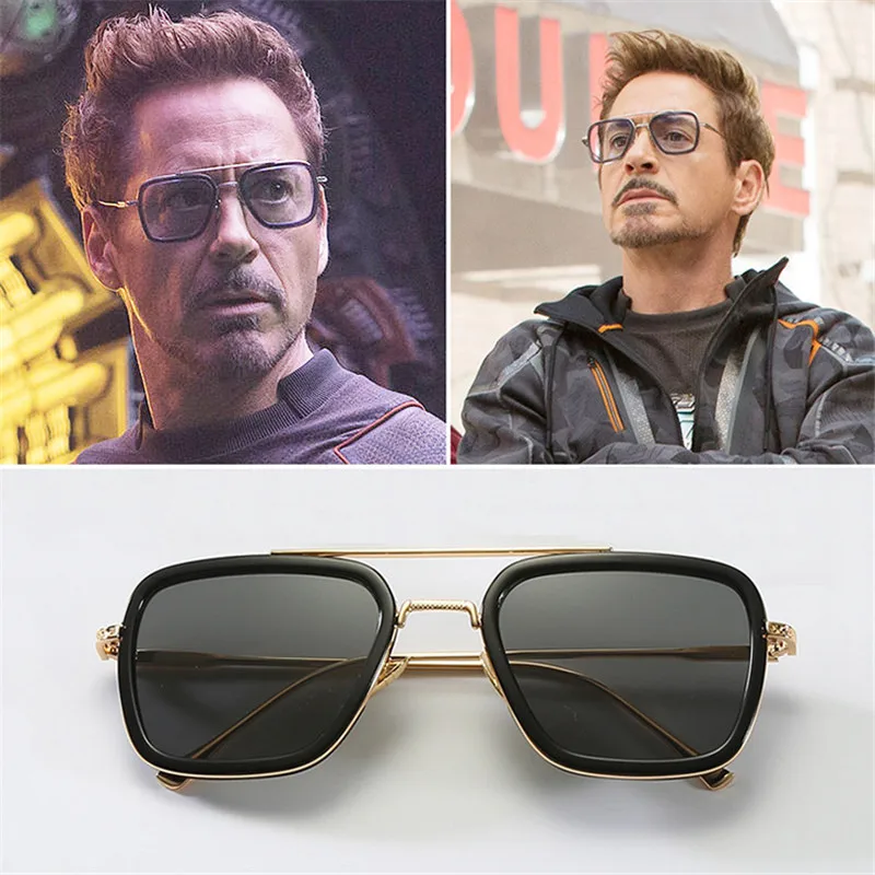 BOOCRE Spider-man Far From Home Glasses Edith Cosplay Prop Iron Eyewear Sunglasses Plane Mirror -Zentai shop online