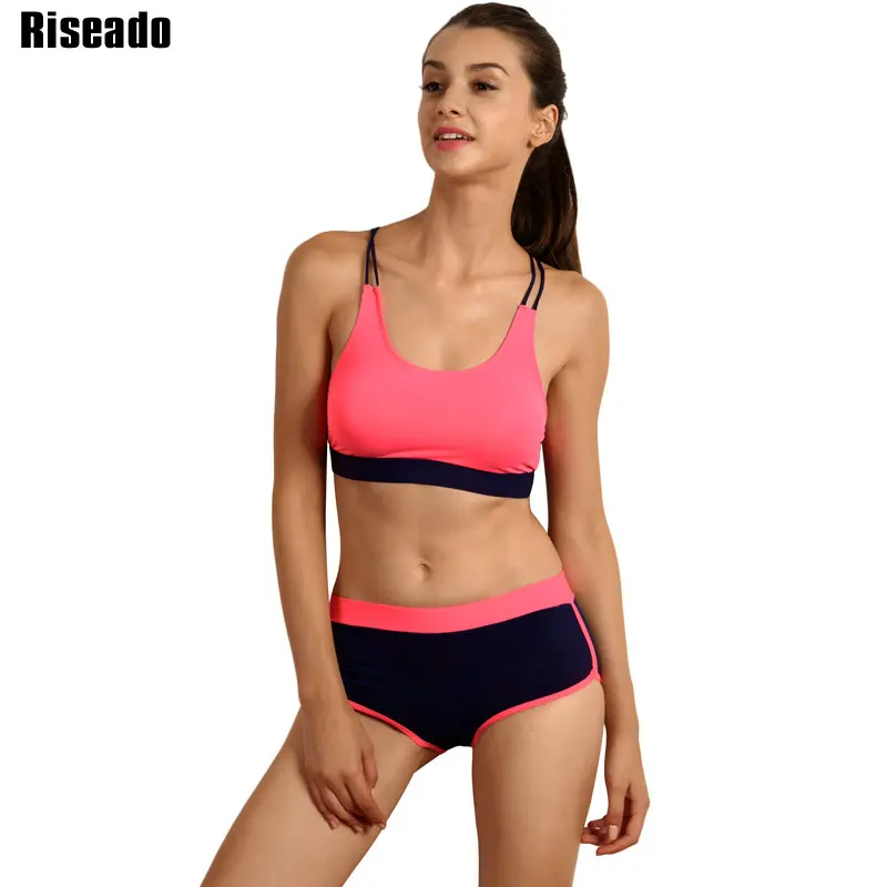 Riseado Bikini 2018 Swimwear Women Brand Sport Swimsuit Swimming Suits For Summer Bathing Beach Wear huismerk kopen in de aanbieding Riseado Bikini 2018 Swimwear Women Brand Sport Swimsuit Swimming Suits For Summer Bathing Beach Wear huismerk kopen in de aanbieding