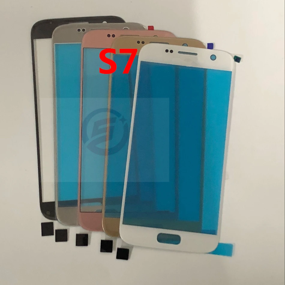 5 шт./лот Замена ЖК-дисплей спереди Сенсорный экран Внешний Стекло объектив для samsung Galaxy S7 G930 G930A G930F G930T ААА+ Качество