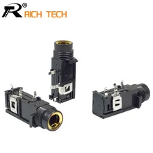 Разъем 6,35 мм моно гнездо разъем динамик разъем аудио адаптер 3pin микрофон наушники 3 шт./лот