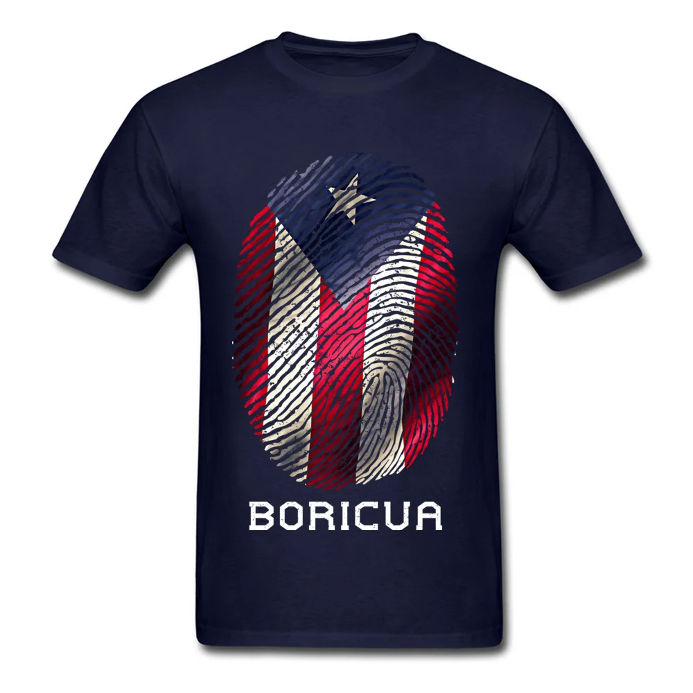 Fashionable Design Normal T Shirt O-Neck 100% Cotton Men Tops Shirts Short Sleeve Autumn Normal T-shirts Top Quality Boricua Puerto Rico Gifts For Pride Puerto Ricans navy