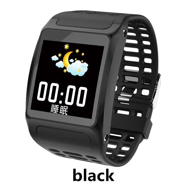 AMYNIKEER Z01 умный Браслет пульсометр кровяное давление мониторинг сна шагомер водонепроницаемый большой экран Смарт часы браслет - Цвет: black