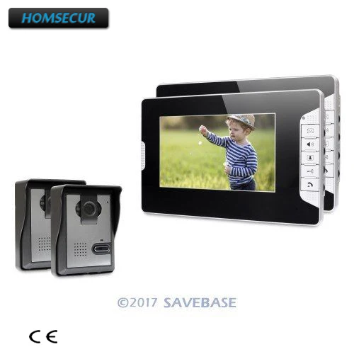 

HOMSECUR 7" Wired Video Door Entry Phone Call System with Intra-monitor Audio Intercom