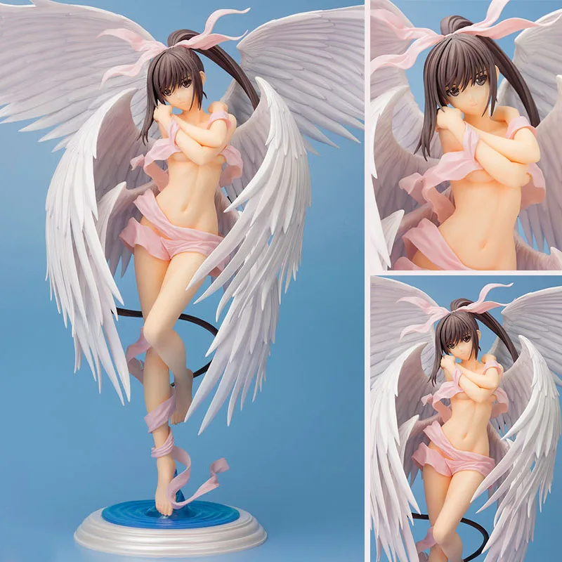 

35cm Japan Anime skytube Shining Ark Seraphim Sakuya Sexy Angel feather ver. PVC Action Figure Collectible Model Toys For Gift