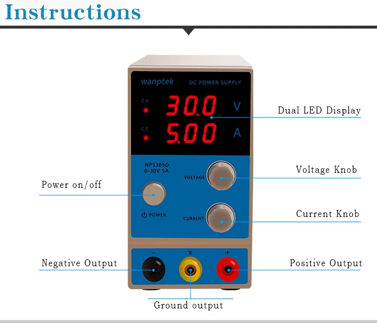 30V 60V 100V 3A 5A 10A Wanptek Регулируемый источник питания постоянного тока переменной регулирует силовой модуль цифровой импульсный источник питания постоянного тока