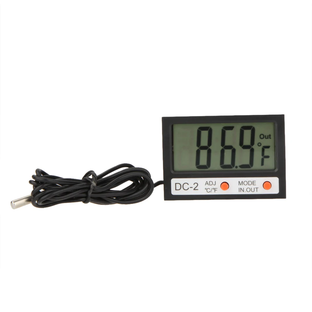 ЖК-дисплей цифровой термометр сенсор часы метеостанция Крытый открытый мини-измеритель температуры приборы для измерения температуры C F