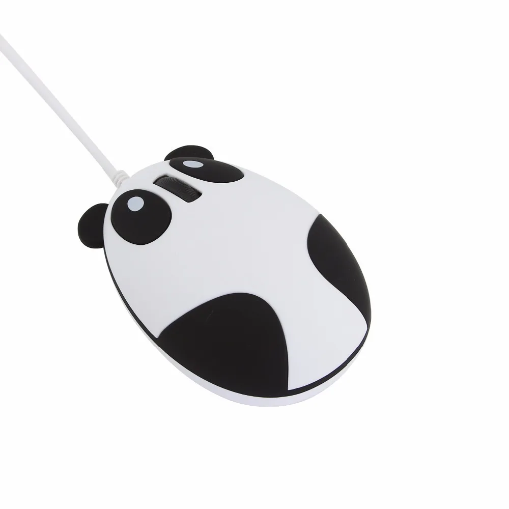 CHUYI милый мультфильм панда проводной мышь 1600 точек на дюйм оптический Компьютерная мышь USB кабель 3D офисные мыши Компьютерные для девоч