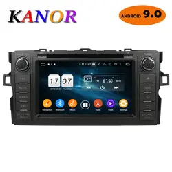 KANOR 4 + 32 г Octa Core Android 8,0 2din автомобиля радио для Toyota Auris с gps навигации DVD Bluetooth SWC аудио автомобильный мультимедийный