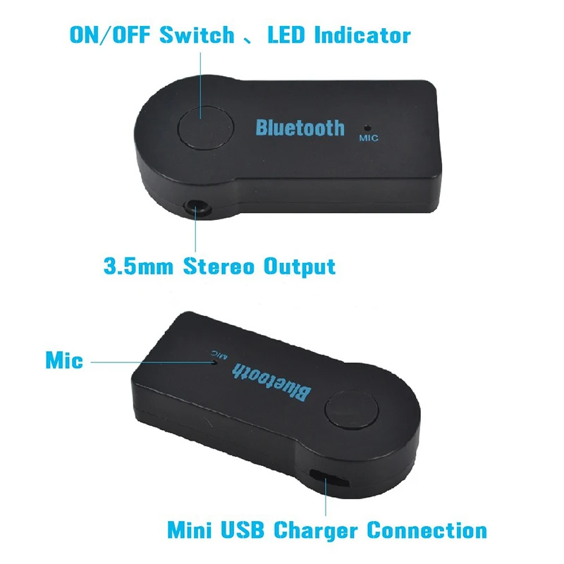 Портативный мини беспроводной Bluetooth аудио приемник 3 5 мм авто AUX потоковый
