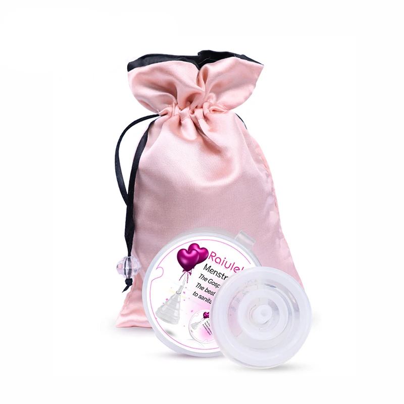 Women Reusable Menstrual Cup Soft Medical Silicone Lady Discharge Valve
