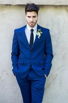 

Custom Latest Coat Pant Designs Navy Blue Men Suit Formal Wedding Blazer Prom Gentle Groom Custom Jacket 2 Piece Jacket+Pants