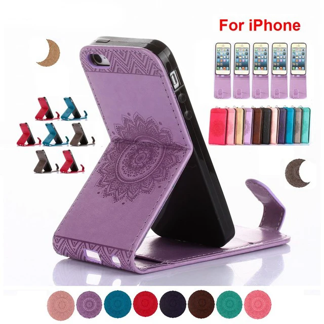 

Luxury Sunflower Patterned Vertical Flip Leather Phone Case Stand Folio Cover For iPhone X 8 7 6 Plus 4 4S 5 5S SE 6S Case Cover