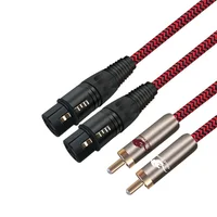 Premium Audio Cable Dual XLR Female to Dual RCA Male for AMP Sound Mixer 2RCA to 2XLR Regular 3 Pin OFCCable 1M 2M 3M 5M 8M 15M - Image 2