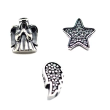 3 шт части для медальона-подвески кулон и ожерелье стерлингового серебра 925 ювелирные изделия