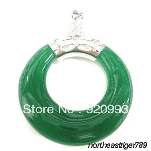 

Natural jade Silverer Circularity Pendant & necklace