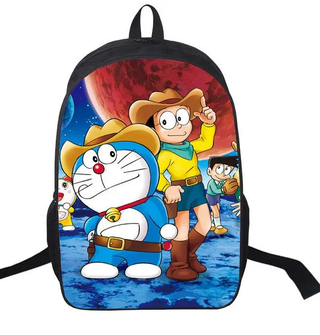 16-дюймовый Мультфильм Рюкзаки для мальчиков девочек Doraemon рюкзак учащихся начальной школы мешок рюкзак Mochila