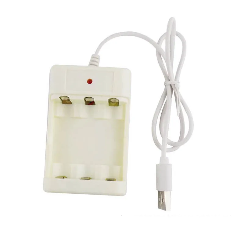 

2PCS 5AA Battery USB Charger 3 Slots 1.2V Battery Charger Not include Battery