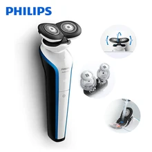 Philips профессиональная электробритва S566 перезаряжаемая 2 лезвия вращающаяся электробритва для лица Борода электрическая бритва для мужчин Влажная и сухая