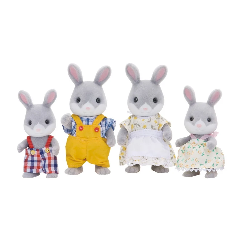 Sylvanian Families хлопковый хвост кролик семейный кукольный домик 4 шт. Набор фигурок родители и дети игрушка-подарок для девочки Новинка 41030