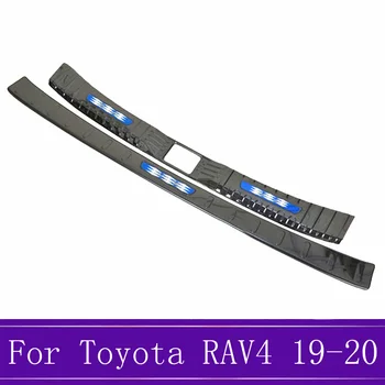

Car Rear Guards Stainless Steel Rear Bumper Trunk Fender Sill Plate Protector Guard Cover Trim For Toyota RAV4 AX50 2019 2020