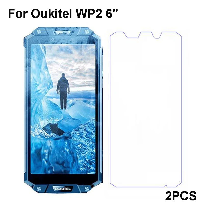 

2.5D 9H Tempered Glass For Oukitel WP2 Screen Protector For Oukitel WP2 Toughened Phone Glass Cover Film 2PCS