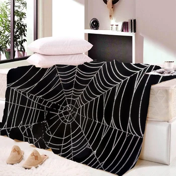 

Striped Spider Web Plush Blanket Super Comfortable Fabric Thin Blanket Spring and Autumn Shawl Beach Towel Blanket Bed Towel