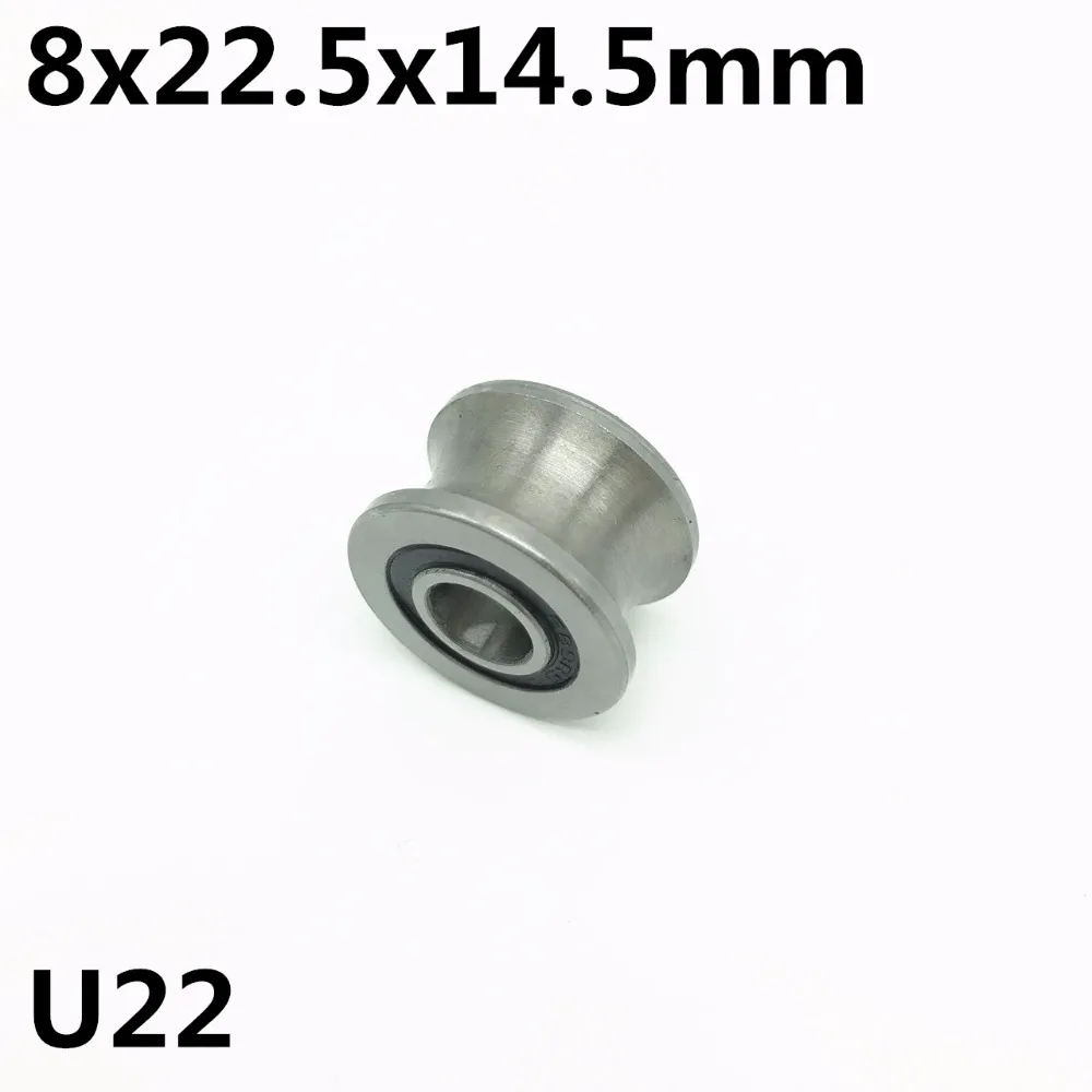 4 Set White Bearing Steel Guide Pulley Wheel Ball Bearing 8x30x8.5mm