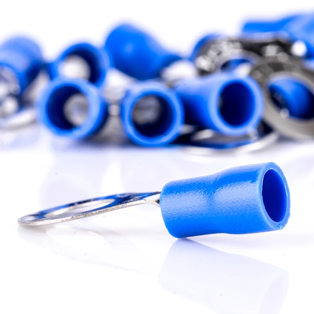 20pcs Insulated Crimp Ring Terminal Blue 14-16 AWG RV 2-6 Electrical Wire Connectors Terminals