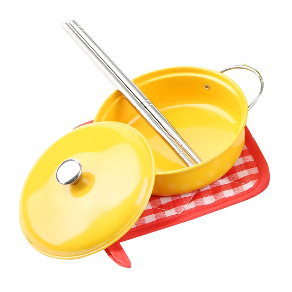  13PCS Educational Colorful Pretend Play Kitchen Toy Stainless Steel Kitchenware Pot ChopsticksDish  - 32909080673
