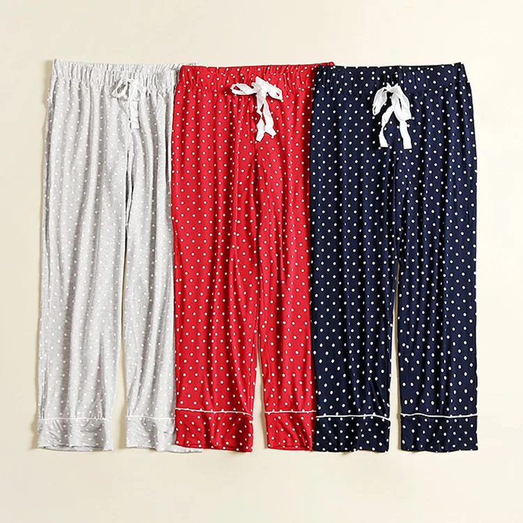 Renyvtil женские длинные натуральный хлопок Для женщин Пижамные штаны для мужчин Для женщин Легкий модальные мягкие пижамы одежда для сна Брюки для девочек Теплые удобные летние