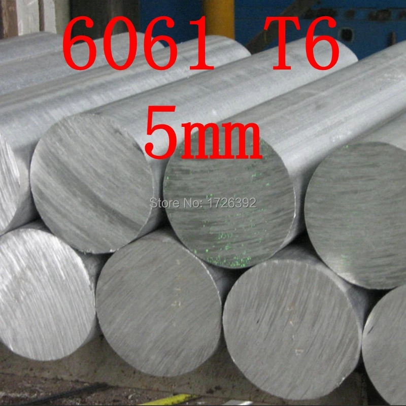 5mm Diameter 6061 T6 AL Aluminium Round Bar Aluminium rod Various