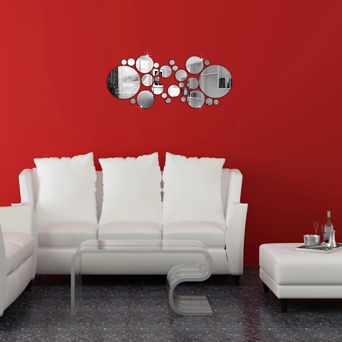 

Home Decor Circle DIY Originality TV Wall Bedroom Parlor Decorative Mirror Wall Stickers wall sticker Home Deco mirror B1