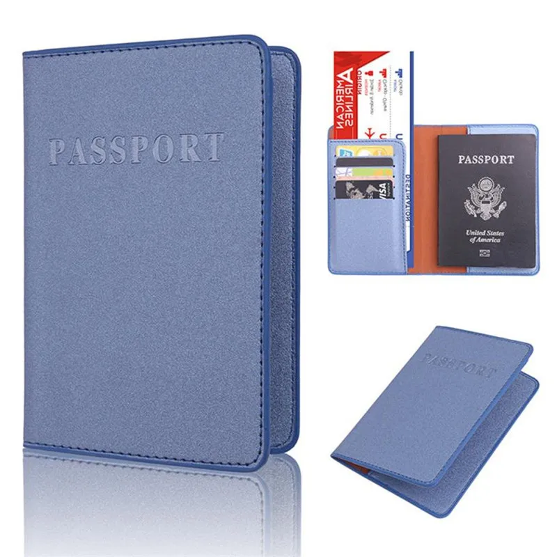 1PC Frosted PU Travel Passport ID Card Cover Book Multi Layers Protector Organizer Cards Holder
