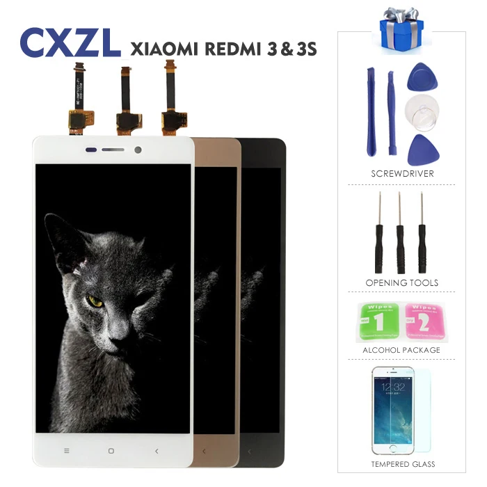

Cxzl LCD For Xiaomi Redmi 3/3S display 5,0 pulgadas Redmi3/3S LCD pantalla screen completa