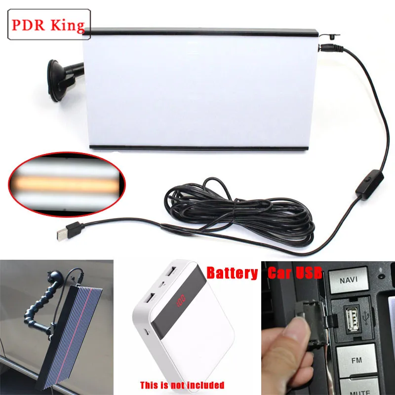 LED Light Paintless Dent Repair Hail Removal 3 Strips Autos Body Lamp