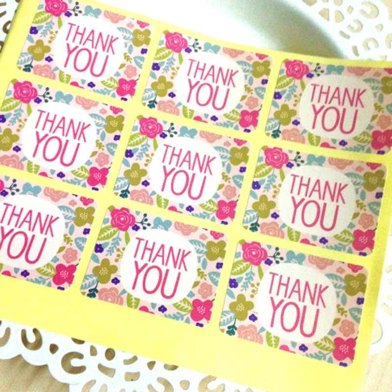 180pcs/lot Colrful Packaging Sticker &quotThank You &quotLabels 4x3cm Wedding Birthday Food Package Labeling Wholesale H0181 | Украшения и