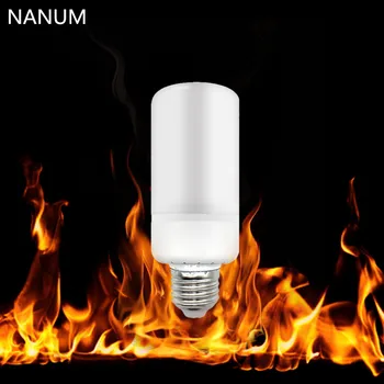 

NANUM E27 2835SMD LED lamp Flame Effect Fire Light Bulb 7W Flickering Emulation flame Lights 3 modes LED Flame Effect Fire Light