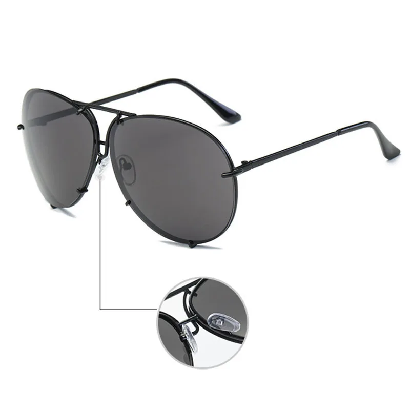 Черные солнцезащитные очки пилота wo мужские серебристые зеркальные негабаритные металлические роскошные брендовые Солнцезащитные очки женские большие градиентные очки UV400