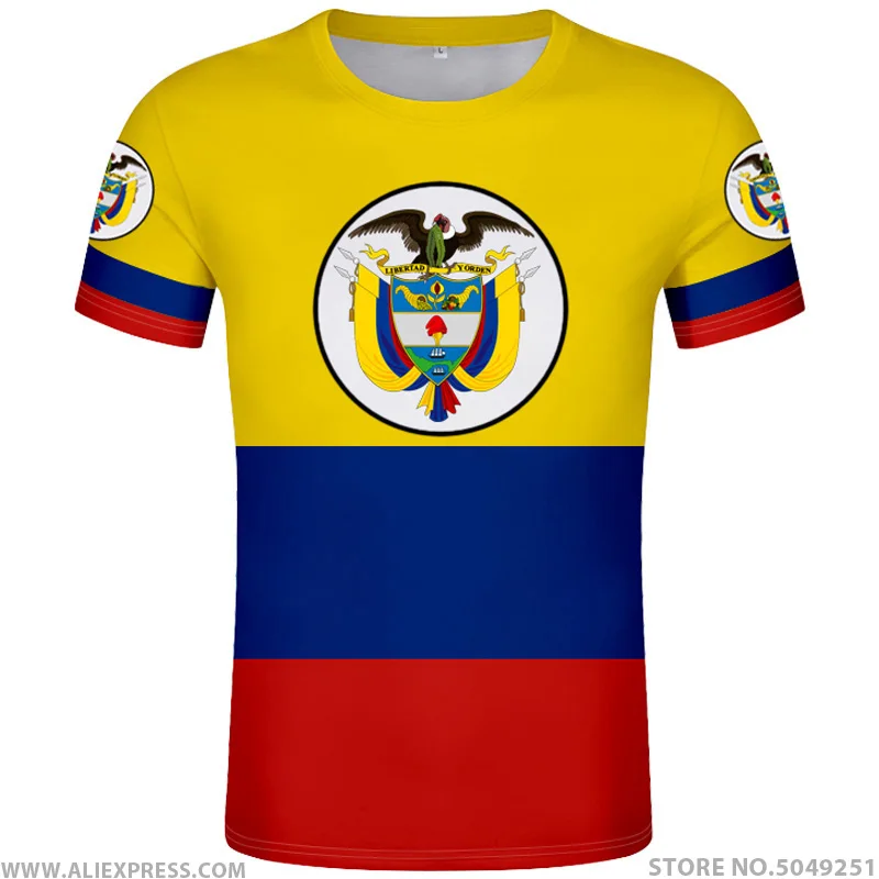 

COLOMBIA t shirt diy free custom made name number col t-shirt nation flag co spanish republic country logo print photo 0 clothes
