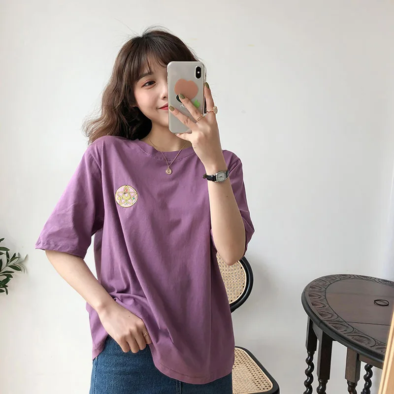 2019 جديد المتناثرة T قميص المرأة عصابة رأس كورية ظريفة على شكل الشخصيات الكرتونية التطريز قصير كم T قميص فام الصيف عارضة المحملة قميص 2019 جديد المتناثرة T قميص المرأة عصابة رأس كورية ظريفة على شكل الشخصيات الكرتونية التطريز قصير كم T قميص فام الصيف عارضة المحملة قميص