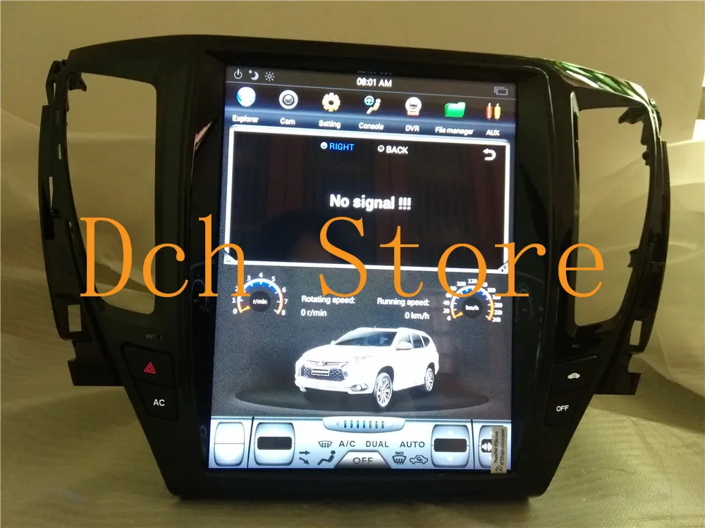 12,1 дюймов вертикальный Tesla стиль Android 8,1 PX6 автомобильный DVD gps навигатор плеер для MITSUBISHI PAJERO Sport L200