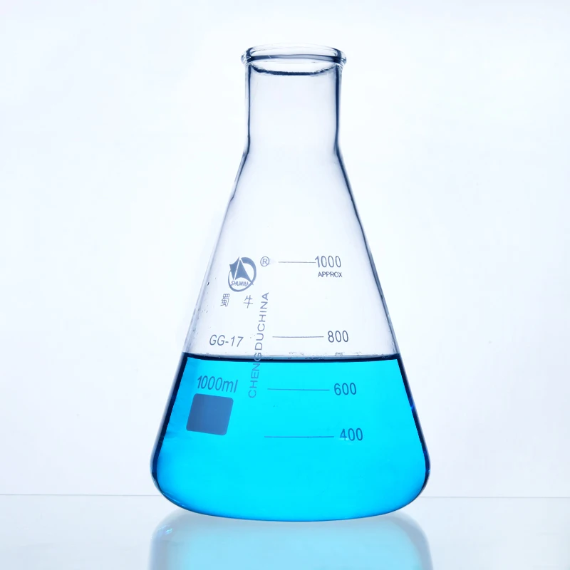 

2 pieces/pack 1000ml Conical Glass Flask Borosilicate Measuring cup Erlenmeyer flask Laboratory Chemistry Equipment Tools